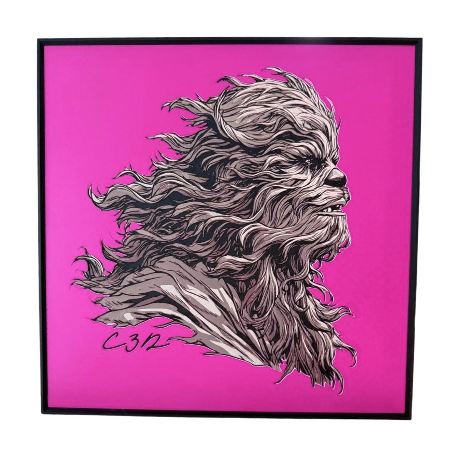 Chewbacca Pop Art Print | Star Wars Fan Framed Art