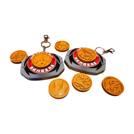 Mighty Morphin–Inspired Light-Up Fidget Clicker | Coin Style | Backpack, Desk & Gamer Toy