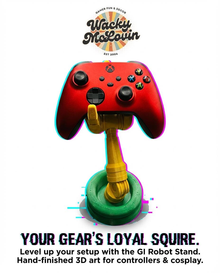 GI Robot Controller Stand | Multi-Platform Headphone & Cosplay Organizer