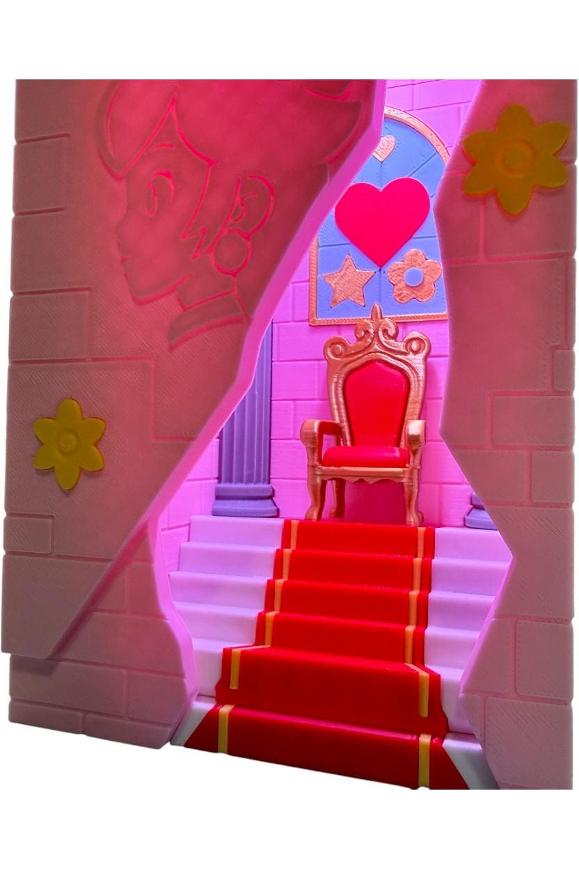 Broken Brick LED Display | 3D Printed Gaming Diorama Light | Retro Game Wall or Desk Decor Light Box