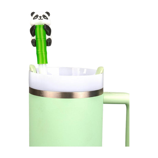 3D Printed Straw Topper with Charm | Reusable Cup Accessory