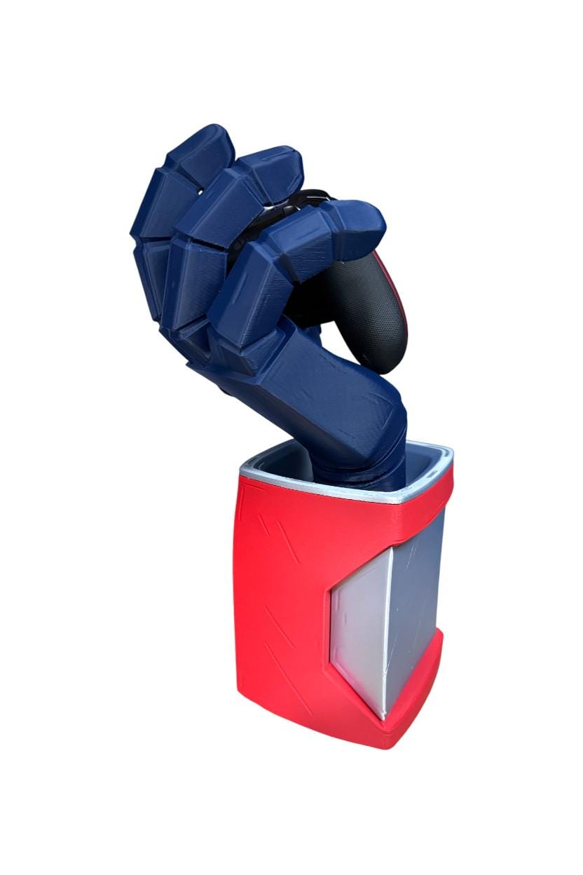 Heroic Robot Hand Controller Stand | 3D Printed Gamer Desk Decor