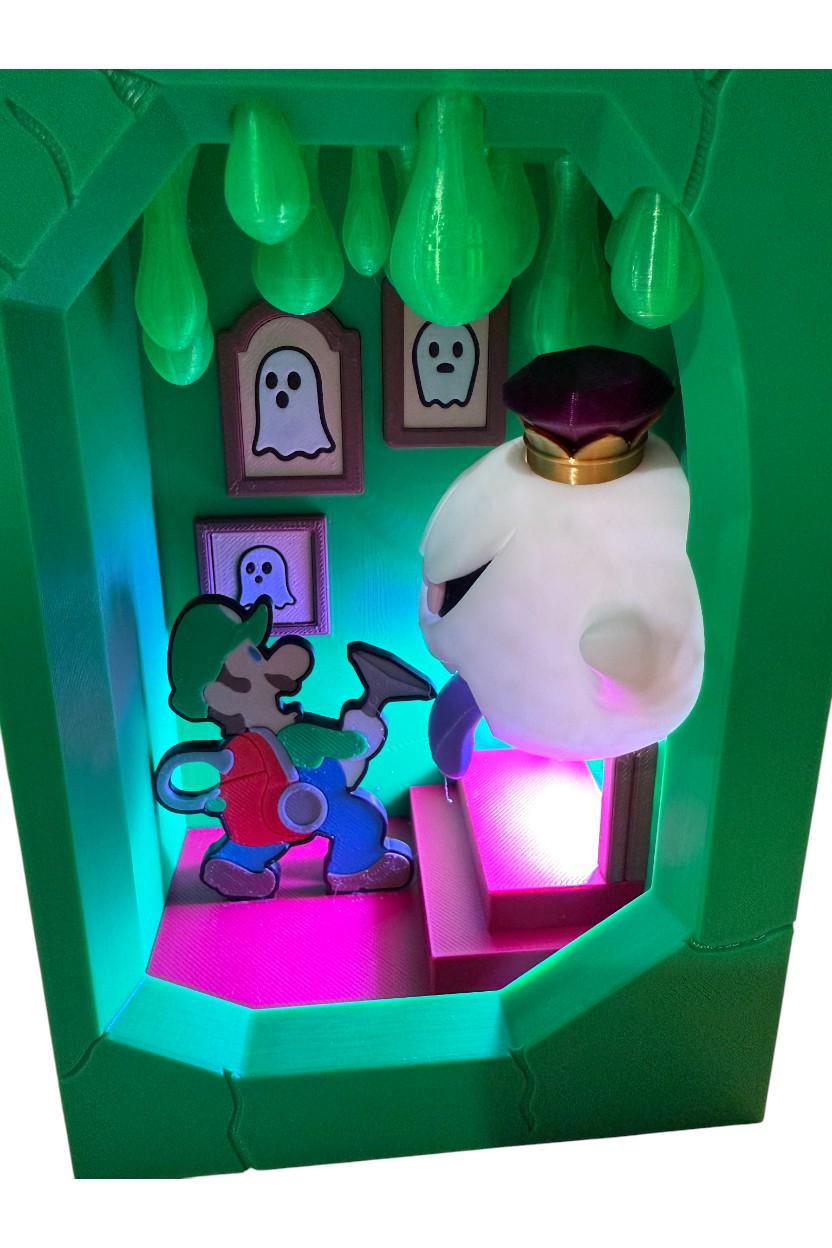 Broken Brick LED Display | 3D Printed Gaming Diorama Light | Retro Game Wall or Desk Decor Light Box