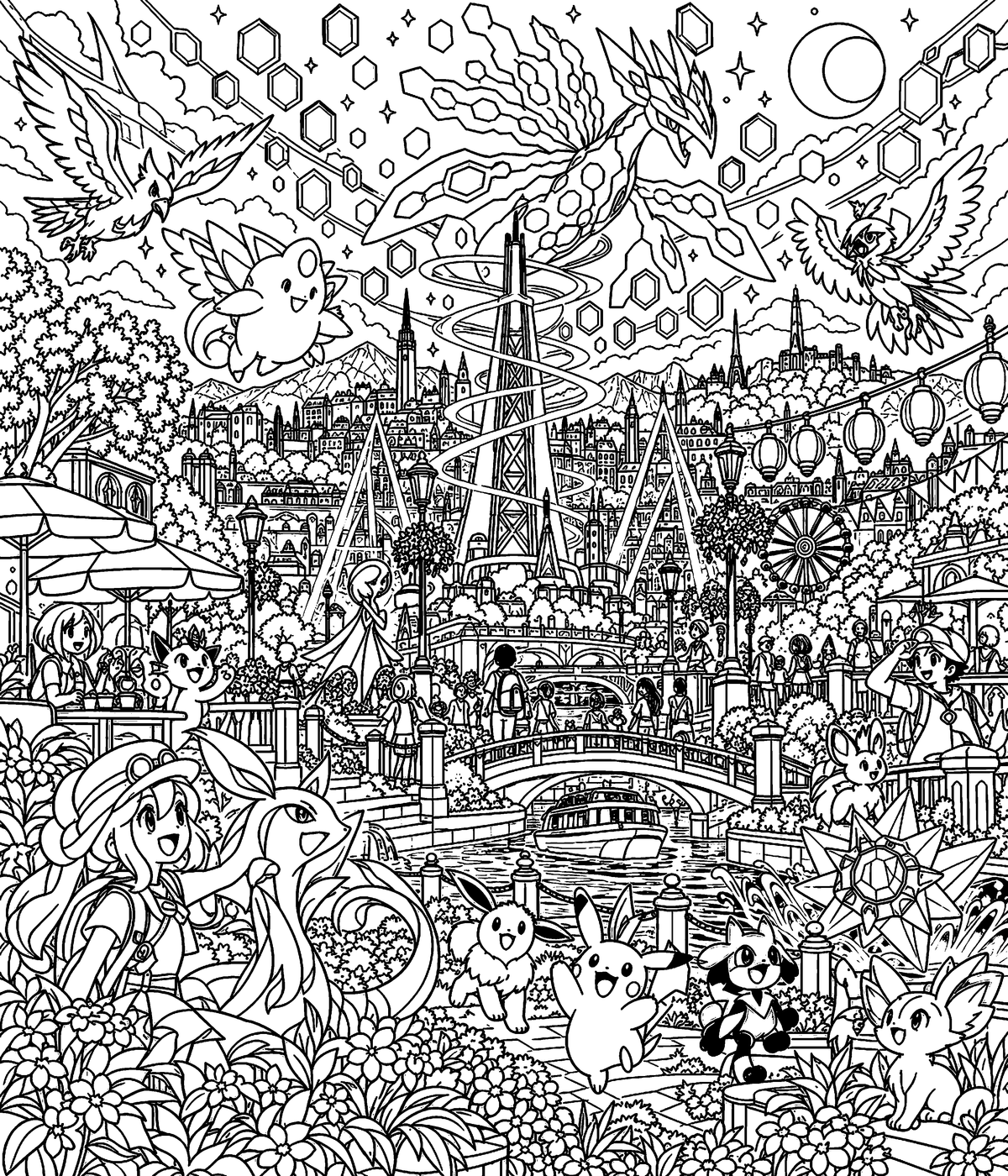 Perfect Order connected coloring mural preview