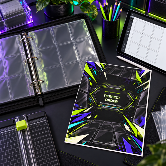 Perfect Order printable binder guide premium collector desk mockup