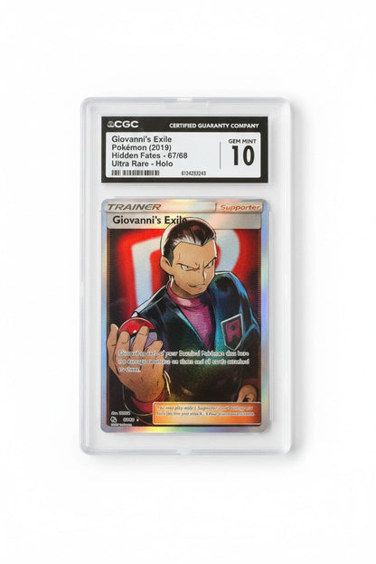 Giovanni's Exile - Pokemon Hidden Fates #67 CGC 10