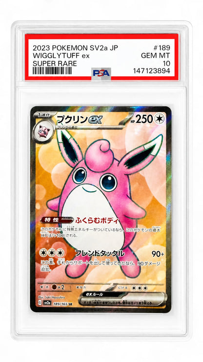 Wigglytuff EX - Pokemon Japanese Scarlet & Violet 151 #189 PSA 10