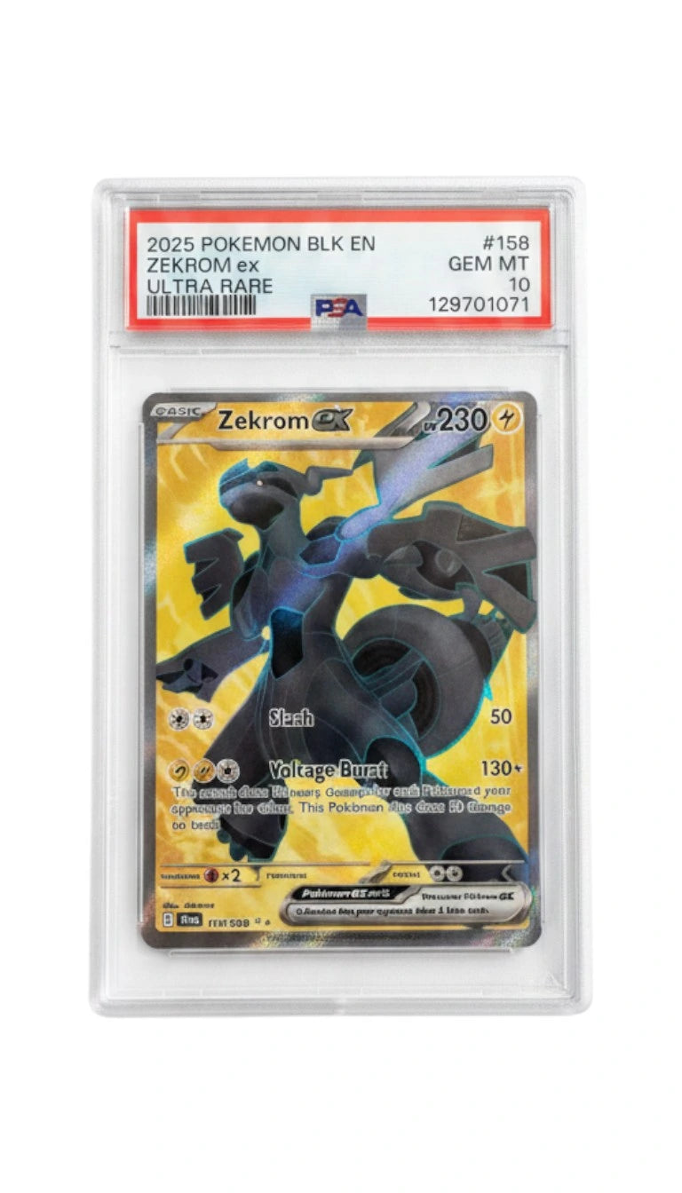 Zekrom ex - Pokemon Black Bolt #158 PSA 10
