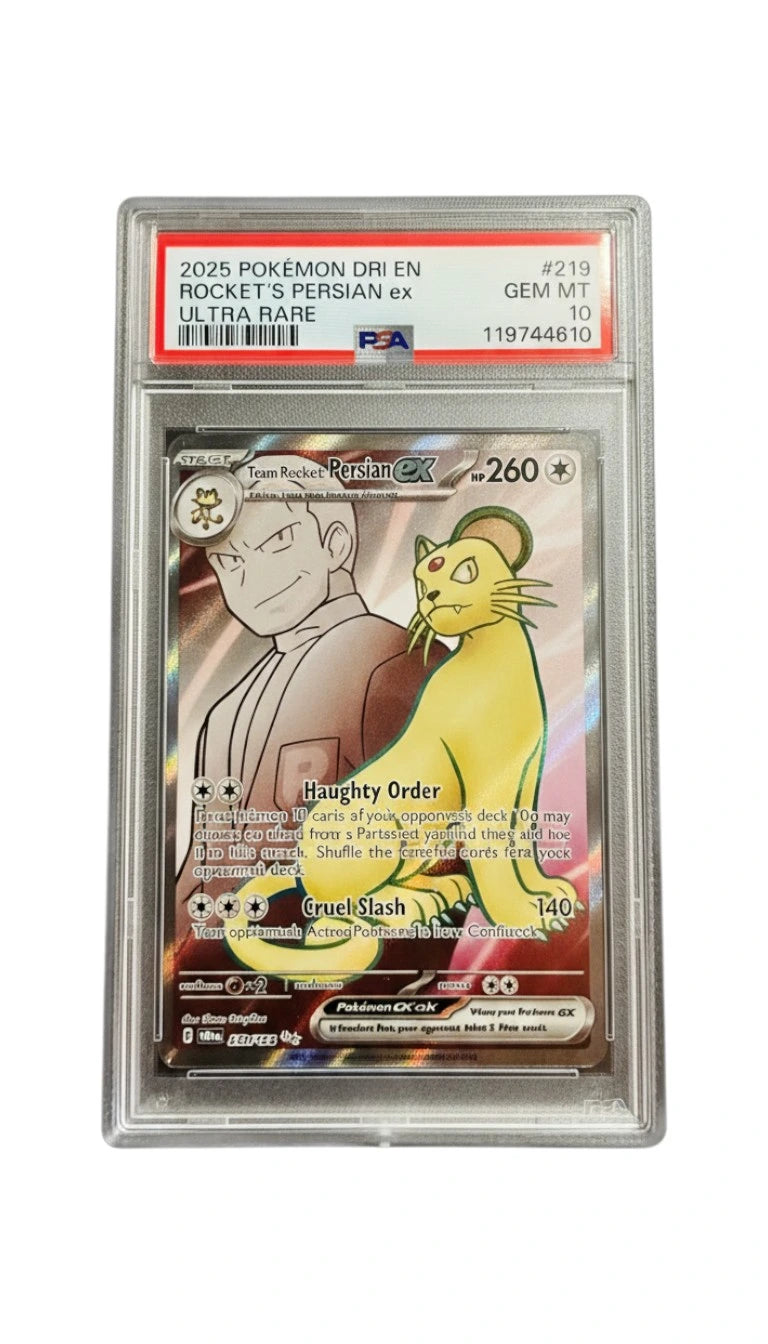 Team Rocket's Persian ex - Pokemon Destined Rivals #219 PSA 10
