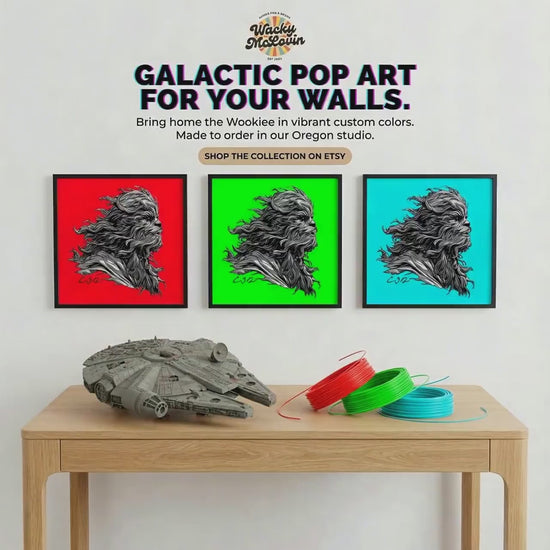 Chewbacca Pop Art Print | Star Wars Fan Framed Art