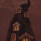 Witchstead Haunted Hat House Lamp: Spooky Halloween Table Decor