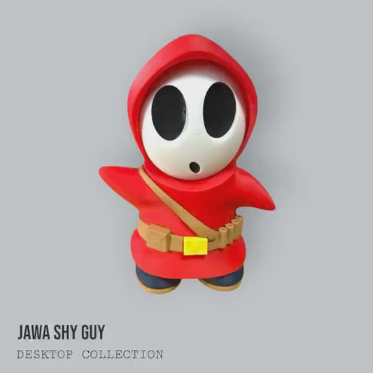 Jawa Shy Guy Desk Figurine | Star Wars Meme Crossover Geek Office Decor Gift