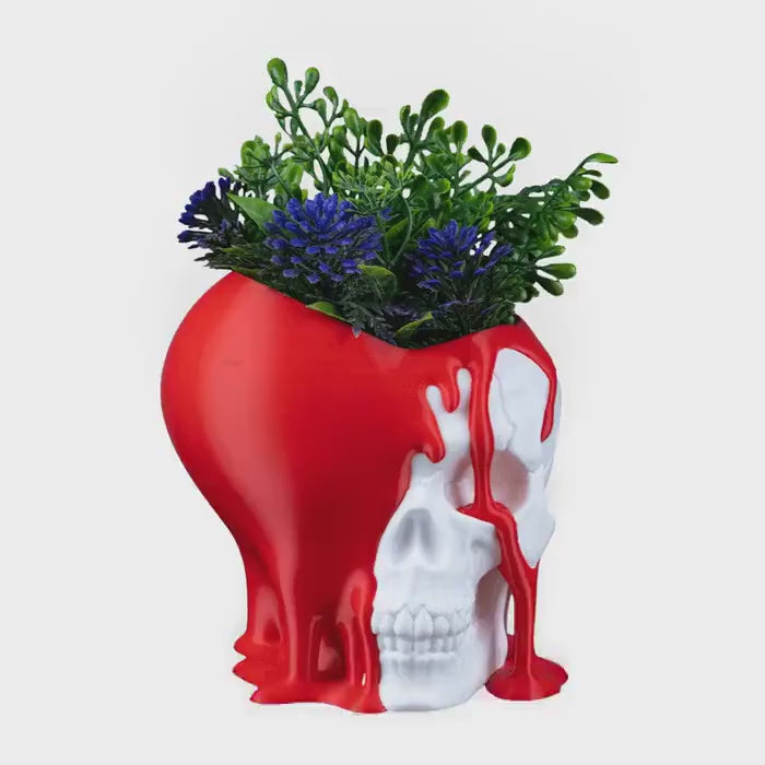 Dripping Skull Planter – Gothic Halloween Home Decor