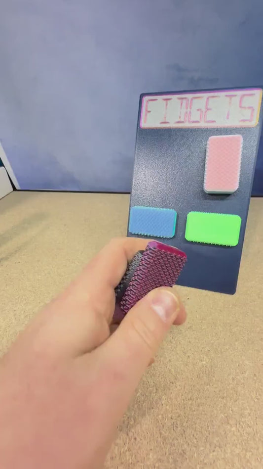 Wacky Magnetic Fidget Brick, Dual-Texture Sensory Slider