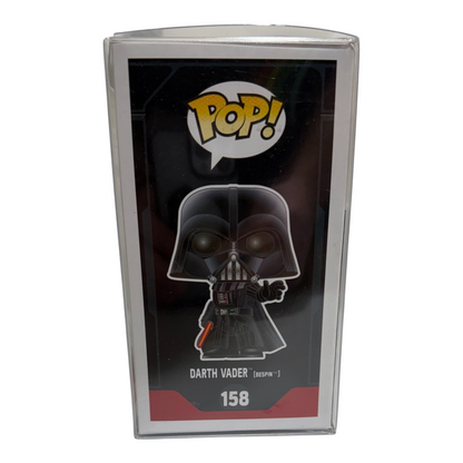 Illustrated side of the Darth Vader Bespin number 158 Funko Pop! box