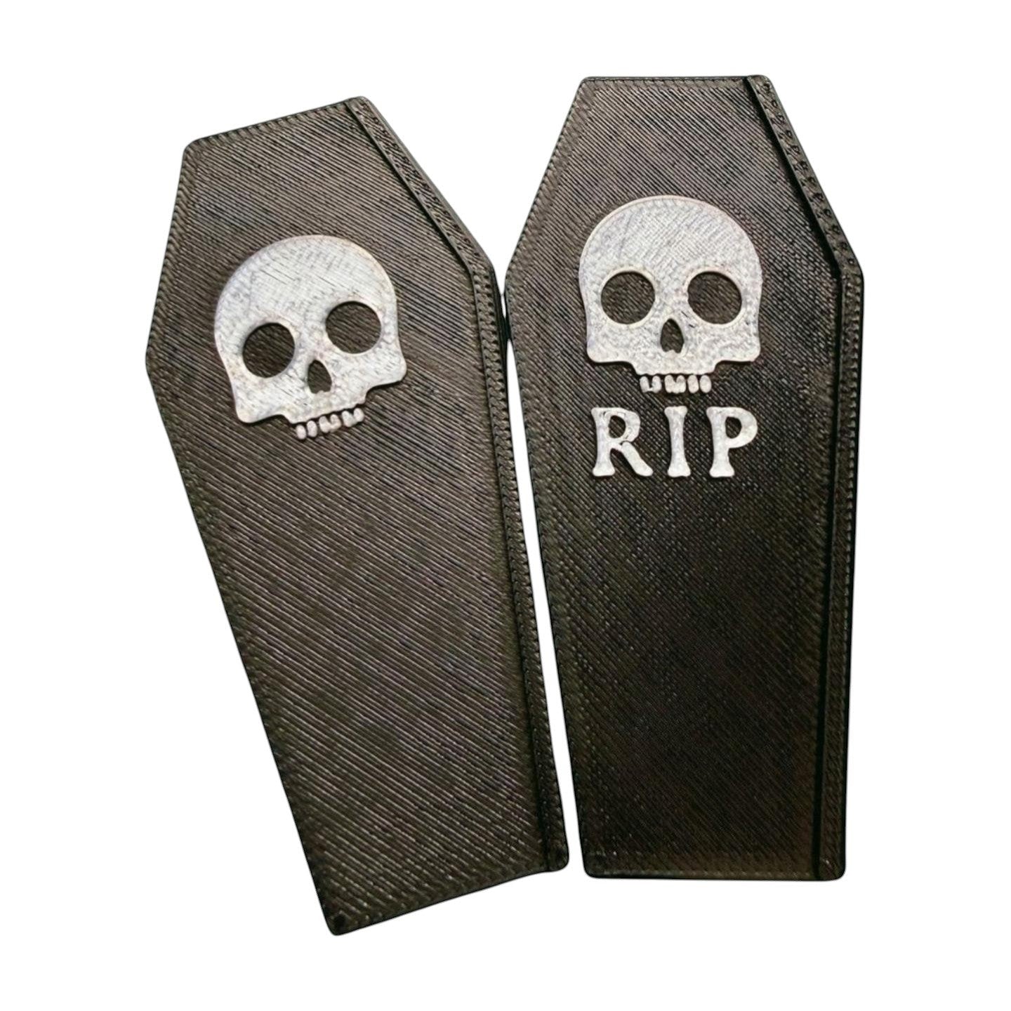 Kickflip Magnetic Fidget | Silent Click Desk Toy | Coffin Design with Matching Color Crate